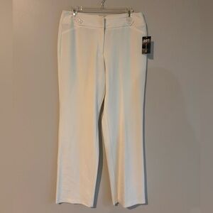 Vintage Y2K RQT White Straight Leg Button Pants Petite
